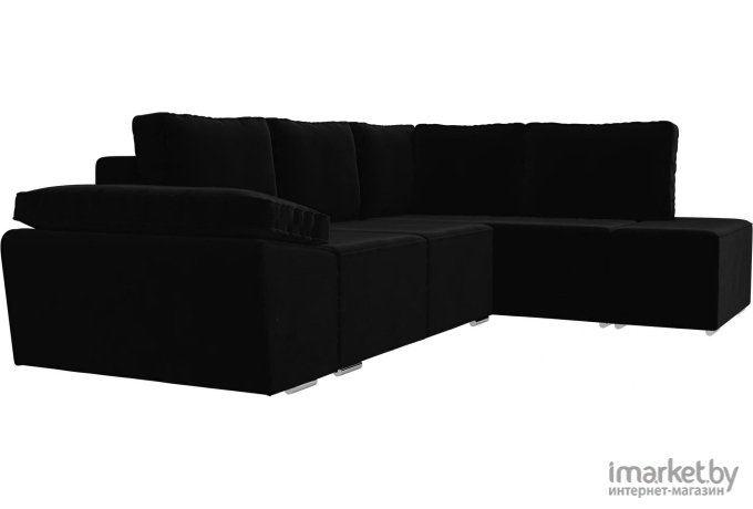 Комплект мягкой мебели Лига Диванов Хавьер 101249 правый велюр черный