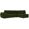 Комплект мягкой мебели Лига Диванов Хавьер 101253 правый микровельвет зеленый