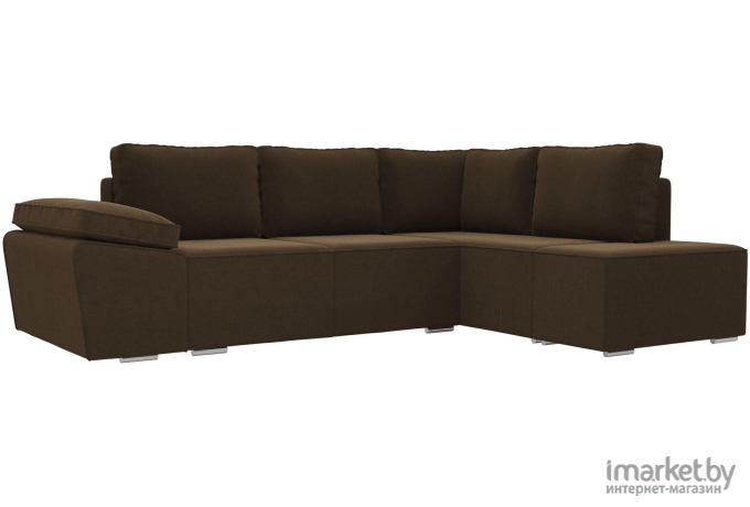 Комплект мягкой мебели Лига Диванов Хавьер 101255 правый микровельвет коричневый