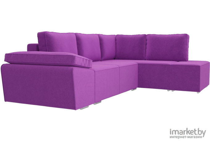 Комплект мягкой мебели Лига Диванов Хавьер 101256 правый микровельвет фиолетовый