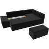 Комплект мягкой мебели Лига Диванов Хавьер 101258 правый микровельвет черный