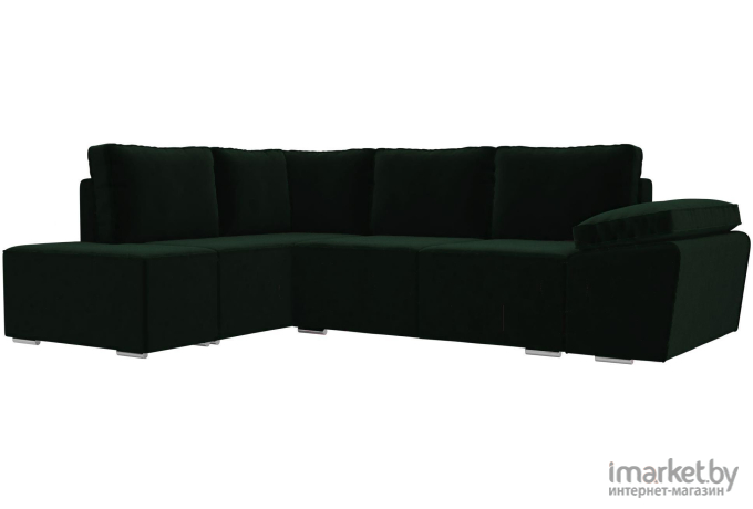 Комплект мягкой мебели Лига Диванов Хавьер левый 101243 велюр зеленый