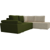 Комплект мягкой мебели Лига Диванов Хавьер левый 101254 микровельвет зеленый/бежевый