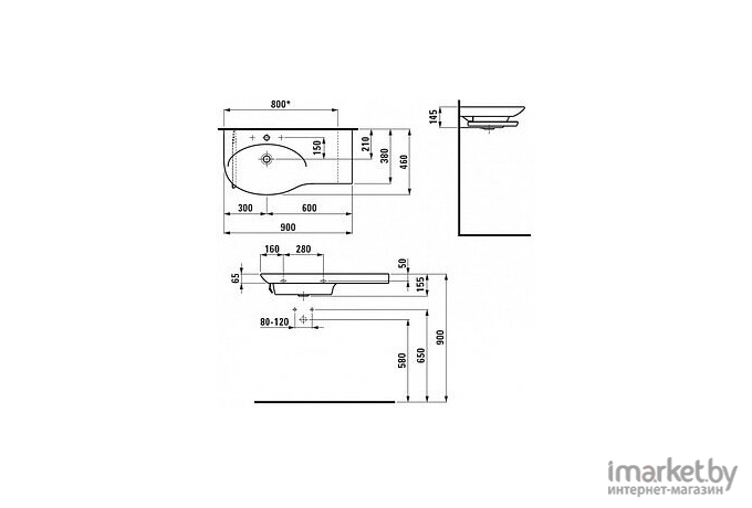 Тумба под умывальник Laufen Case for Palace белый [4015320754631]