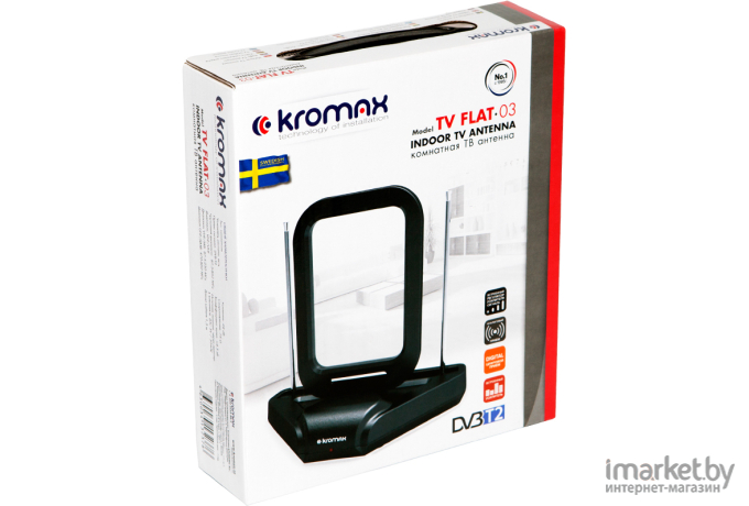 ТВ-антенна Kromax TV FLAT-03 Black [78954]