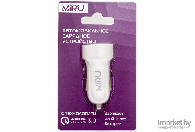 Зарядное устройство Miru Quick Charge 3.0 белый