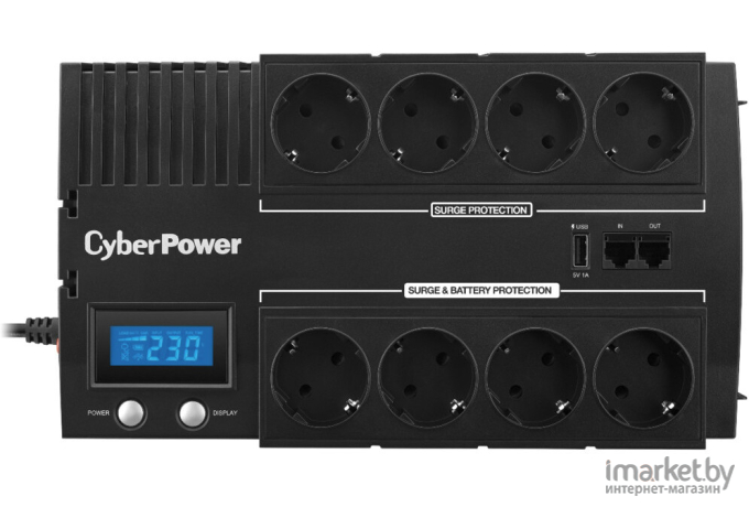 Источник бесперебойного питания CyberPower BR700ELCD 700VA/420W [1PE-C000332-01G]