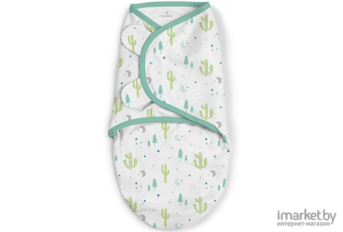 Конверт детский Summer Infant Swaddleme S/M белый/кактусы