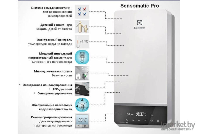 Проточный водонагреватель Electrolux NPX 18-24 Sensomatic Pro