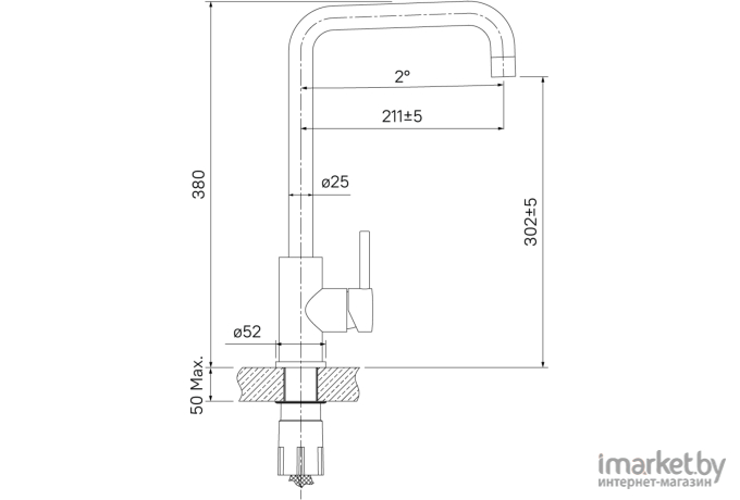 Смеситель Iddis Kitchen хром [K05STL0i05]