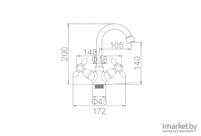 Смеситель Loffrey LF81010В