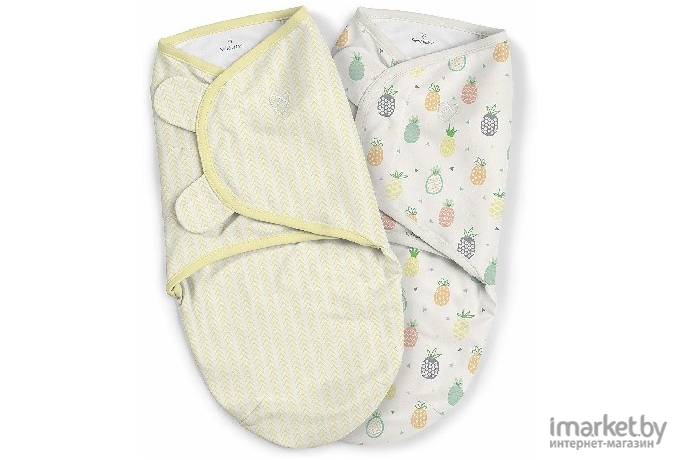 Конверт детский Summer Infant SwaddleMe Organic S/M 2 шт ананасы/желтый