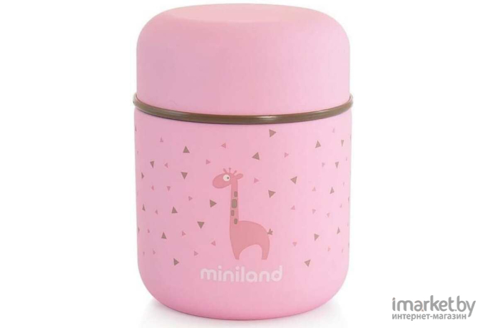 Термос детский для еды и жидкостей Miniland Silky Thermos Mini 280 мл розовый