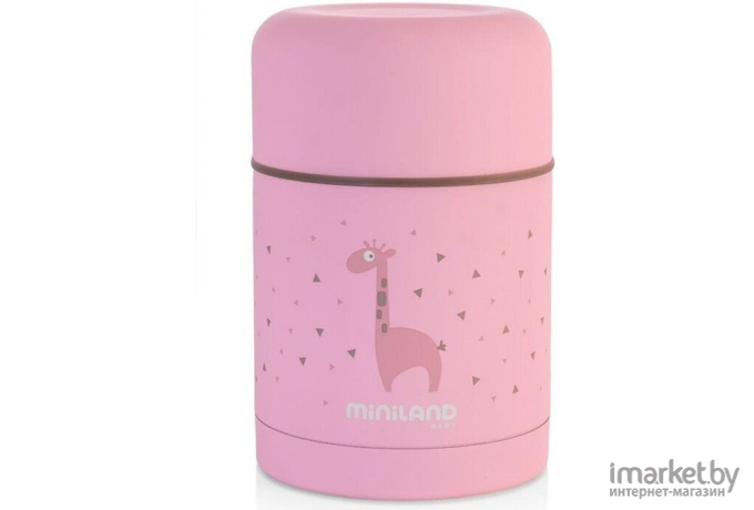 Термос детский для еды Miniland Silky Thermos 600 мл розовый