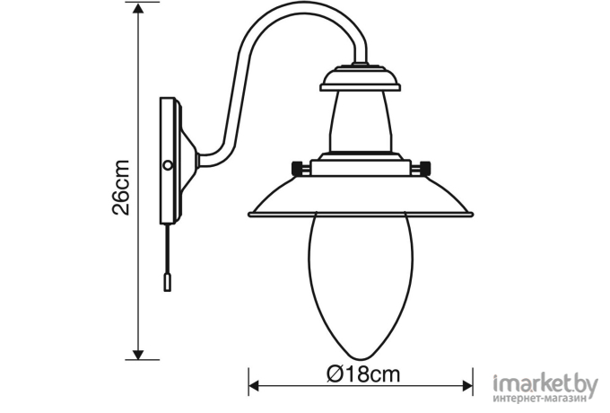 Бра Arte Lamp A5518AP-1AB