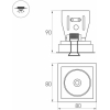 Встраиваемый точечный светильник Arlight CL-SIMPLE-S80x80-9W Warm3000 WH, 45 deg [026874]