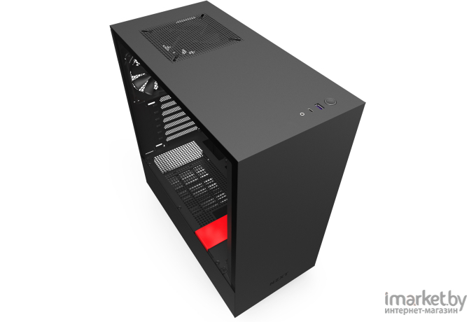 Корпус для компьютера NZXT H510 Black/Red [CA-H510B-BR]