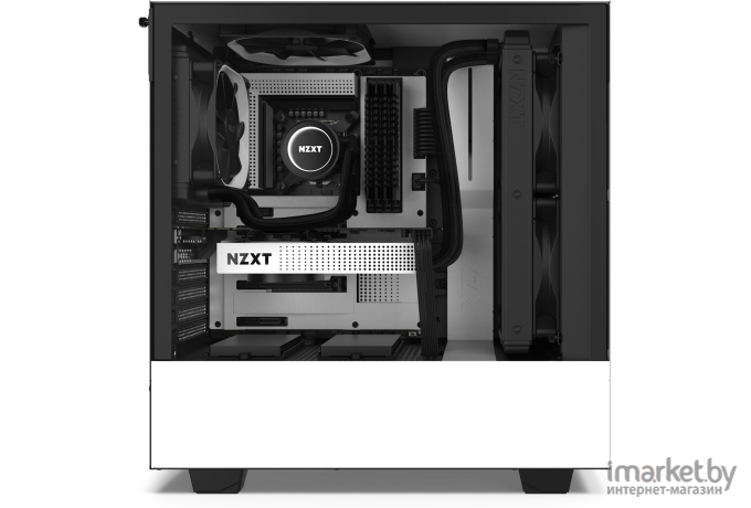 Корпус для компьютера NZXT H510 Black/White [CA-H510B-W1]