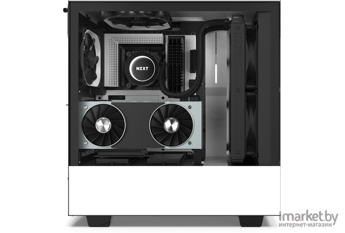 Корпус для компьютера NZXT H510i Black/White [CA-H510I-W1]