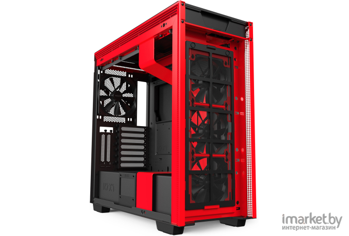 Корпус для компьютера NZXT H710i Black/Red [CA-H710I-BR]