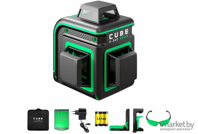 Лазерный нивелир ADA Instruments уровень Cube 3-360 GREEN Home Еdition [А00566]