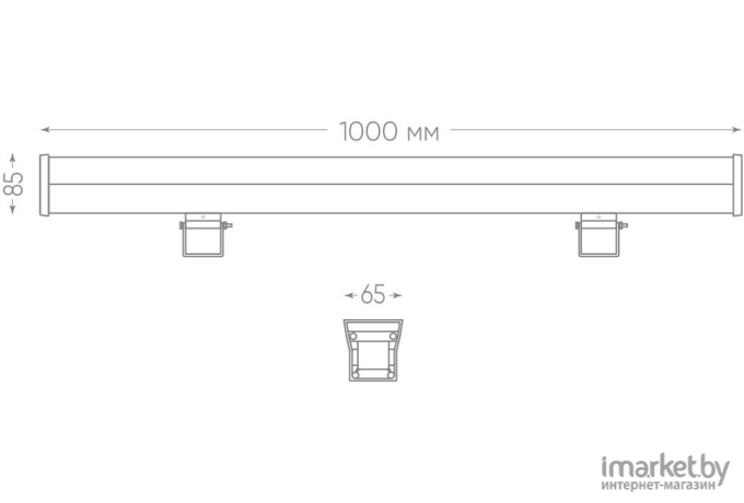 Прожектор Feron LL-890 36LED 2700К, 1000*85*65mm, 36W 85-265V, IP65 cветодиодный линейный [32157]