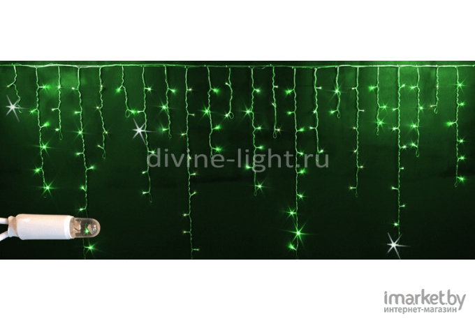 Светодиодная бахрома RichLED RL-i3*0.9F-CW/G с мерцанием белый провод зеленый