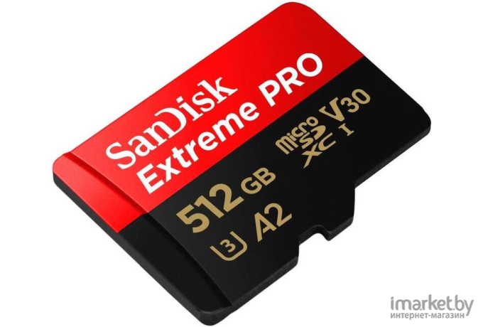 Карта памяти SanDisk 512GB microSDXC Class 10 UHS-I A2 C10 V30 U3 Extreme Pro SD адаптер [SDSQXCZ-512G-GN6MA]