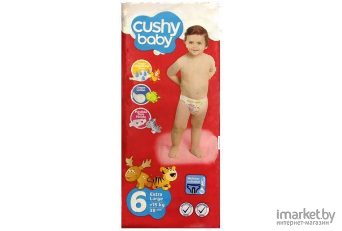 Детские подгузники Cushy Baby Jumbo Extra Large 38шт