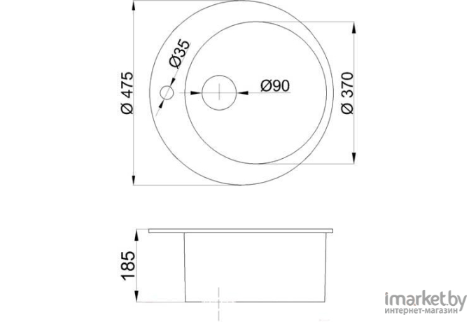 Кухонная мойка БелЭворс Ring бежевый