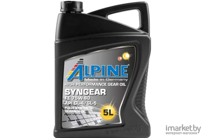 Трансмиссионное масло Alpine Syngear FE 75W80  5л [0101582]