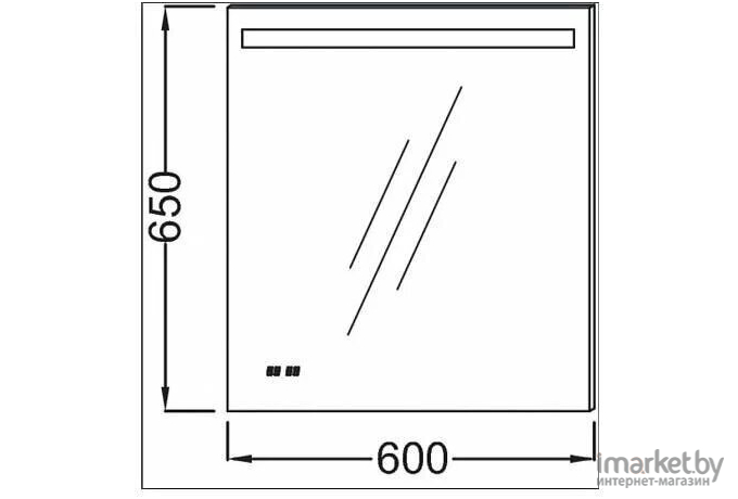 Зеркало для ванной Jacob Delafon Parallel EB1430-NF