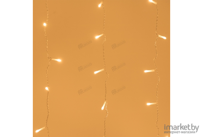 Светодиодная гирлянда ARdecoled ARD-CURTAIN-HOME-1500x1500-CLEAR-144LED Warm [024830]