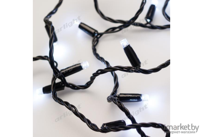 Светодиодная гирлянда ARdecoled ARD-STRING-CLASSIC-10000-BLACK-100LED-STD White [025796]