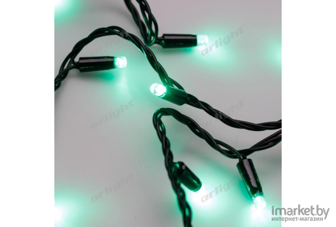 Светодиодная гирлянда ARdecoled ARD-STRING-CLASSIC-10000-BLACK-100LED-STD Green [025800]