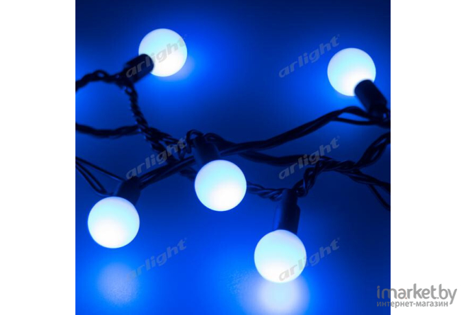 Светодиодная гирлянда ARdecoled ARD-BALL-CLASSIC-D23-20000-BLACK-160LED Blue [025629]