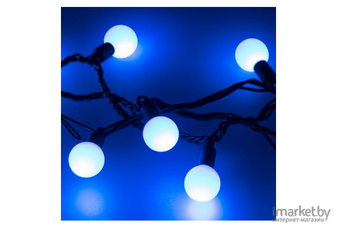 Светодиодная гирлянда ARdecoled ARD-BALL-CLASSIC-D23-10000-BLACK-80LED Blue [025600]