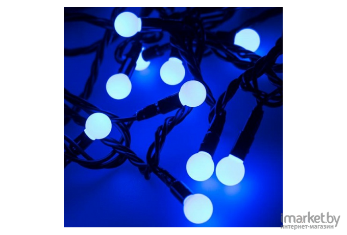 Светодиодная гирлянда ARdecoled ARD-BALL-CLASSIC-D13-20000-BLACK-200LED Blue [025576]