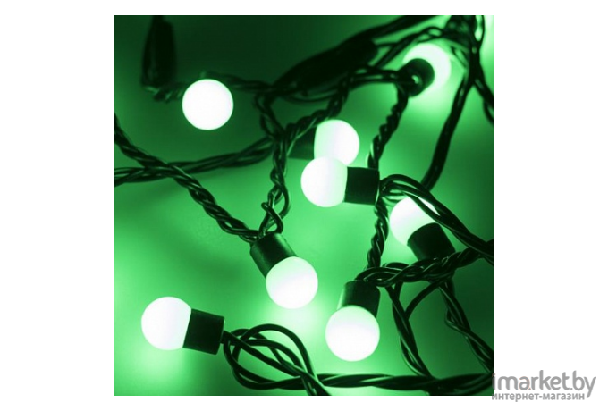 Светодиодная гирлянда ARdecoled ARD-BALL-CLASSIC-D17.5-10000-BLACK-100LED Green [025581]