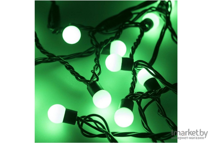 Светодиодная гирлянда ARdecoled ARD-BALL-CLASSIC-D17.5-10000-BLACK-100LED Green [025581]