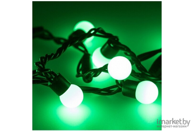 Светодиодная гирлянда ARdecoled ARD-BALL-CLASSIC-D17.5-10000-BLACK-100LED Green [025581]