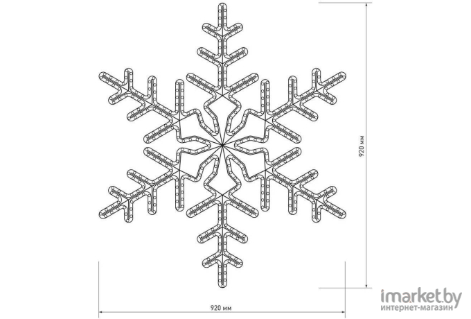 Светодиодная гирлянда ARdecoled ARD-SNOWFLAKE-M3-920x920-432LED White [025306]