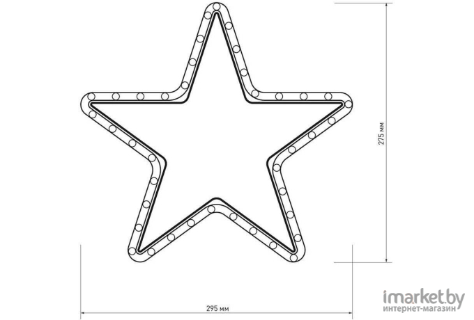 Светодиодная гирлянда ARdecoled ARD-STAR-M1-295x275-36LED Warm [025312]