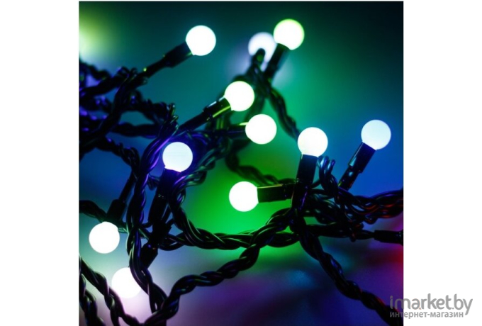 Светодиодная гирлянда ARdecoled ARD-BALL-CLASSIC-D13-5000-BLACK-50LED RGB [025567]