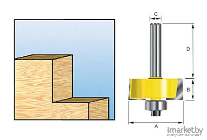 Фреза Makita 38.1х8мм [D-48642]