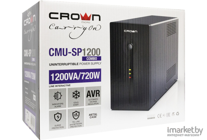 Источник бесперебойного питания Crown CMU-SP1200 COMBO