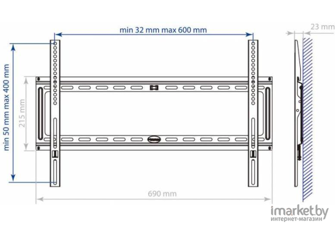 Кронштейн Kromax IDEAL-1 new черный