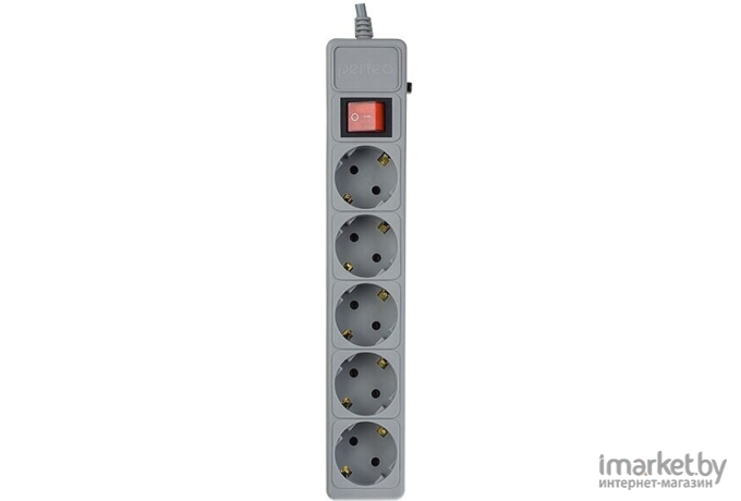 Сетевой фильтр Perfeo Power Plus 5 Sockets 5m PF-PP-5/5.0-G Grey [PF_A4663]