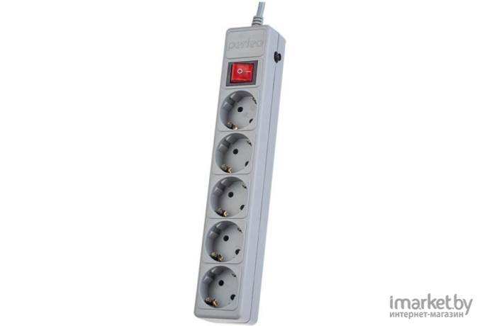 Сетевой фильтр Perfeo Power Plus 5 Sockets 5m PF-PP-5/5.0-G Grey [PF_A4663]