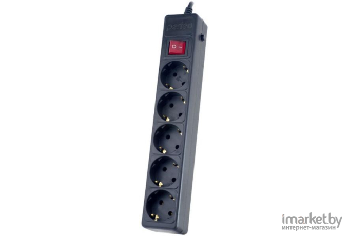 Сетевой фильтр Perfeo Power Plus 5 Sockets 5m PF-PP-5/5.0-B Black [PF_A4662]